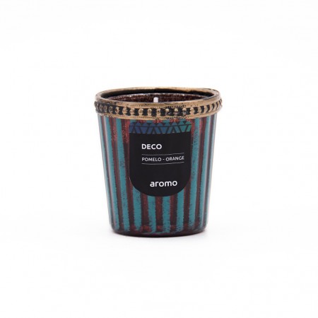 VASO RAYADO CELESTE POMELO-ORANGE VASO RAYADO CELESTE POMELO-ORANGE