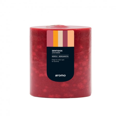 VELA 10x10 cm  ZAHARA ROJO  (Neroli-Bergamota) VELA 10x10 cm  ZAHARA ROJO  (Neroli-Bergamota)