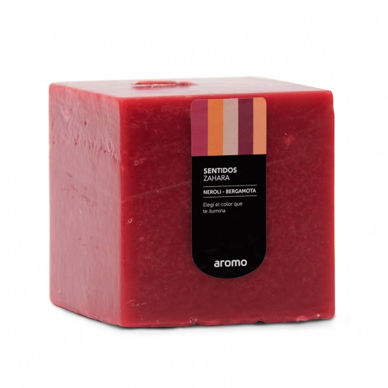 CUBO 10x10 cm ZAHARA ROJO (Neroli-Bergamota) CUBO 10x10 cm ZAHARA ROJO (Neroli-Bergamota)