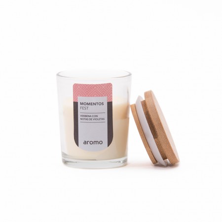 VASO CERA VEGETAL 5x7   MOMENTOS-FEST   (Verbena con notas de Violetas) VASO CERA VEGETAL 5x7   MOMENTOS-FEST   (Verbena con notas de Violetas)