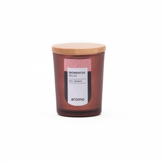 VASO CERA VEGETAL 5x7 MARRON MOMENTOS-RELAX (Tilo-Bamboo) VASO CERA VEGETAL 5x7 MARRON MOMENTOS-RELAX (Tilo-Bamboo)