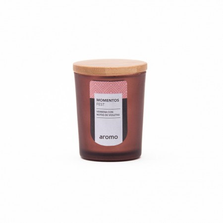 VASO CERA VEGETAL 5x7 MARRON  MOMENTOS-FEST  (Verbena con notas de Violetas) VASO CERA VEGETAL 5x7 MARRON  MOMENTOS-FEST  (Verbena con notas de Violetas)