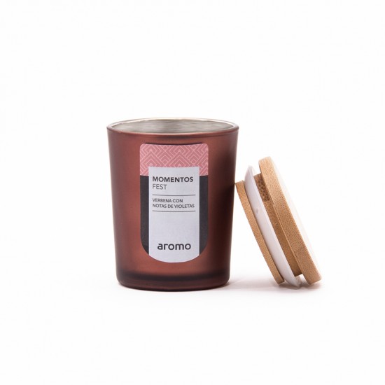 VASO CERA VEGETAL 5x7 MARRON MOMENTOS-FEST (Verbena con notas de Violetas) VASO CERA VEGETAL 5x7 MARRON MOMENTOS-FEST (Verbena con notas de Violetas)