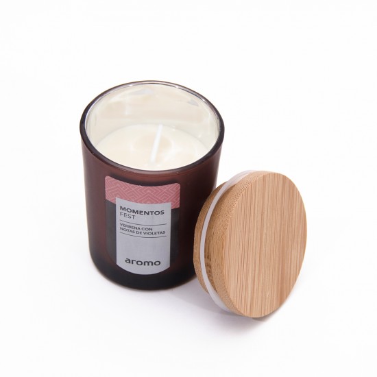 VASO CERA VEGETAL 5x7 MARRON MOMENTOS-FEST (Verbena con notas de Violetas) VASO CERA VEGETAL 5x7 MARRON MOMENTOS-FEST (Verbena con notas de Violetas)