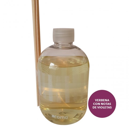 Repuesto Difusor 300ml +  Varillas Aroma Verbena con Notas de Violetas