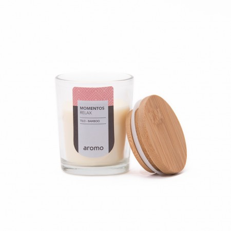 VASO CERA VEGETAL 5x7   MOMENTOS-RELAX  (Tilo-Bamboo) VASO CERA VEGETAL 5x7   MOMENTOS-RELAX  (Tilo-Bamboo)